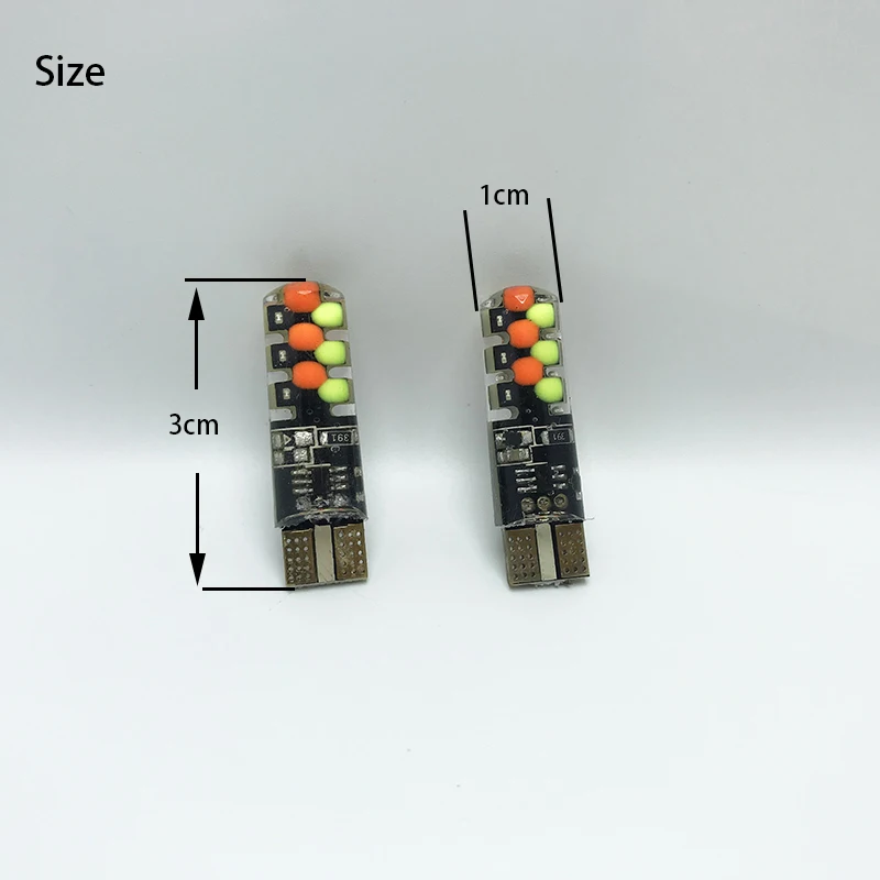 2 шт. T10 W5W светодиодные автомобильные лампы RGB с пультом дистанционного