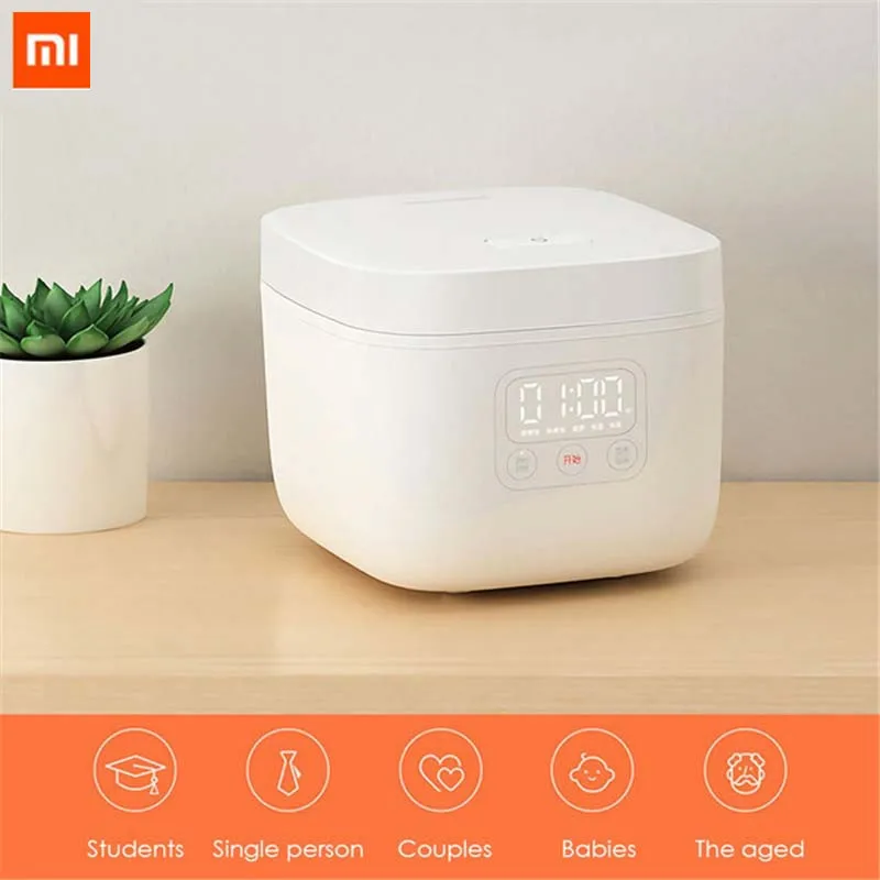 Оригинальная электрическая рисоварка Xiaomi Mijia, 1,6л, кухонная мини-плита, маленькая рисоварка, интеллектуальная, светодиодный дисплей