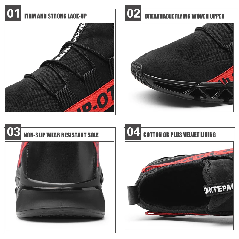 Breathable Flying Weave Man Sneakers Outdoor Hard-Wearing Light Anti-Odor Casual Shoes Fashion Soft Lace-up Men | Обувь