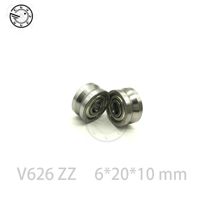 Бесплатная доставка 10 шт. V626ZZ V62010 V шаровой подшипник 6x20x10 мм роликовый с канавкой