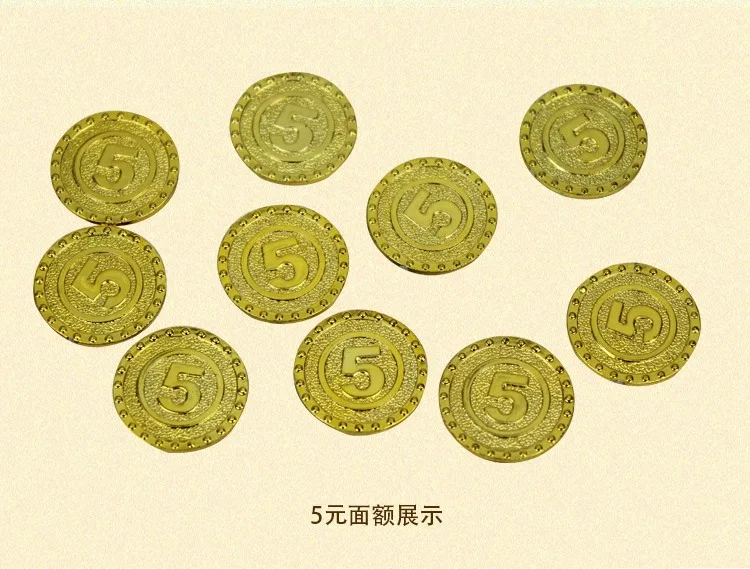 Пластиковые Золотые сокровища в виде монет математическая игрушка Расчётная