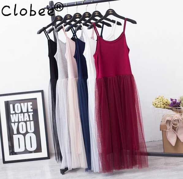 Сетчатое ажурное кружевное платье на бретельках базовый Сарафан Vestidos de Festa