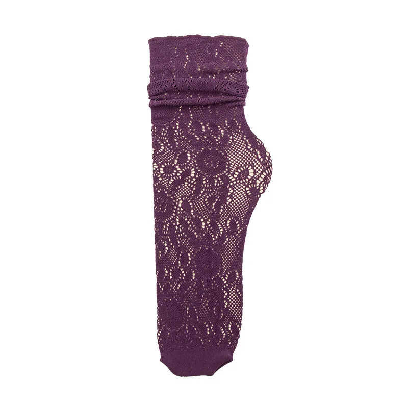 Purple SP& CITY, летние прозрачные Модные женские кружевные носки, Harajuku, тонкие дышащие короткие носки, милые винтажные Повседневные носки - Цвет: Purple