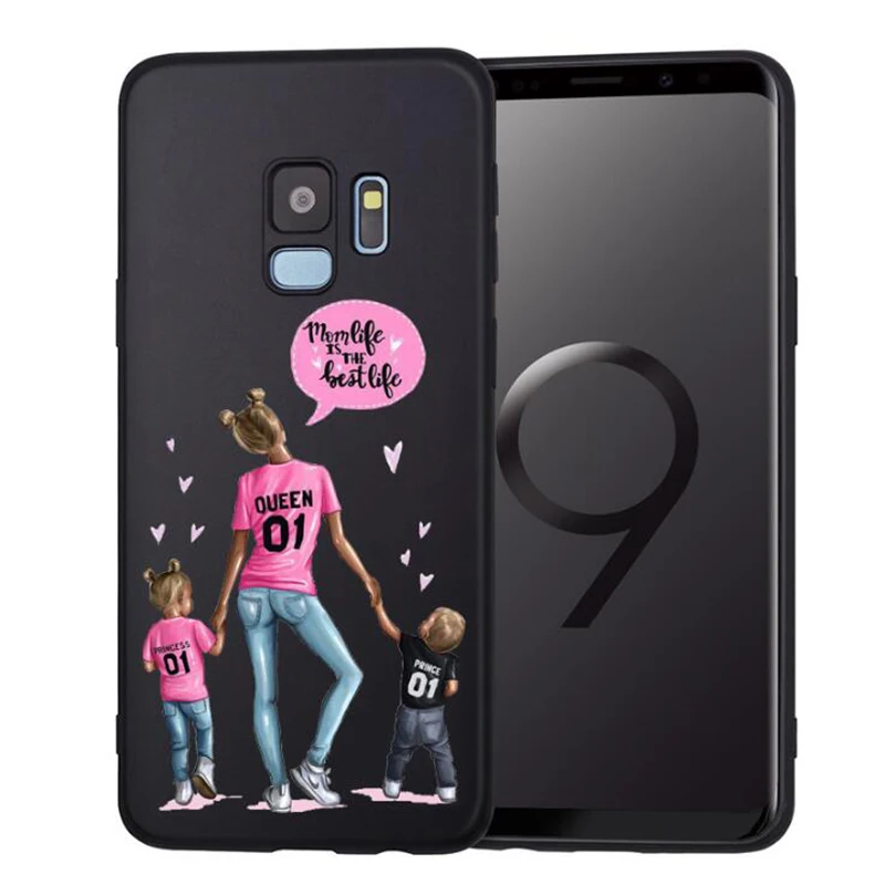 Чехол для телефона с изображением мышки для мамы и девочки для Samsung Galaxy S8 S9 S10 Plus S7 S6 Edge S10 Lite Note8 9 family Cover Etui