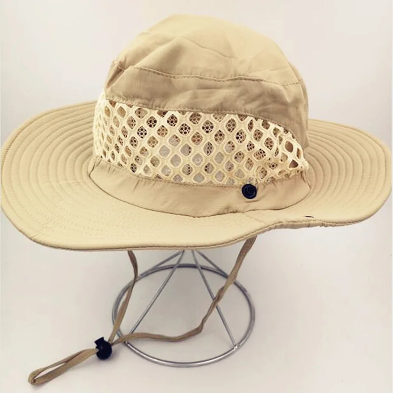 2019 New Fishman Bucket Sun Hat Wide Brim Military Hats Chin Strap Hiking Hunting Caps | Аксессуары для одежды