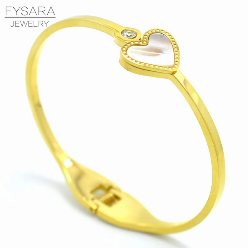 FYSARA натуральная основа Сердце Браслеты &amp для женщин модные ювелирные изделия из