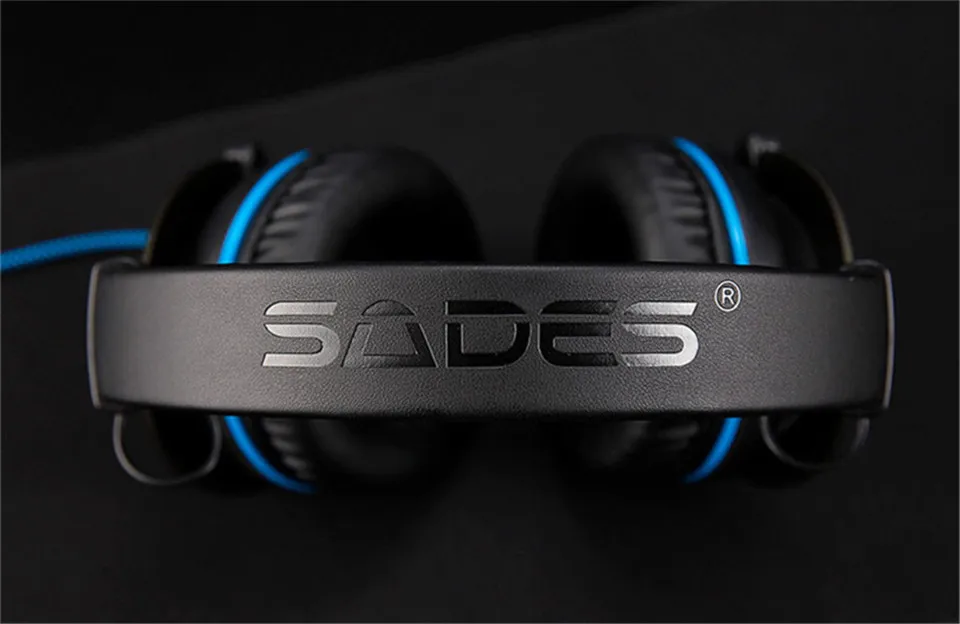 SADES R12 USB игровая гарнитура наушники виртуальной 7,1 канала с микрофоном светодиодный светильник для ПК ноутбука геймера