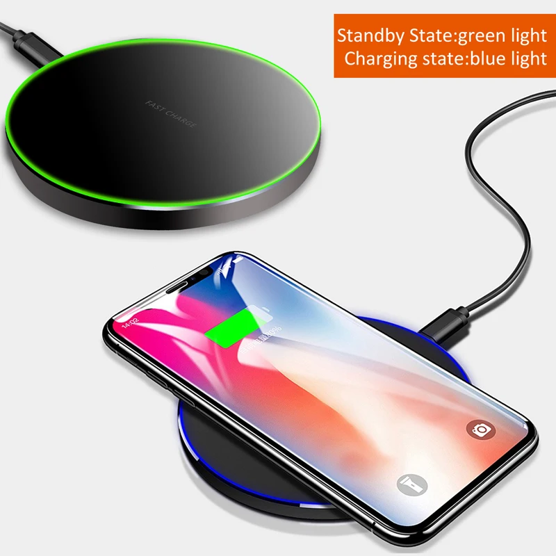 YILIZOMANA Qi Беспроводное зарядное устройство для iPhone XS/XS MAX 8 8 Plus для samsung Note 8 Galaxy S9/8, S8/9 Plus, S7, S9, S6 Edge зарядное устройство