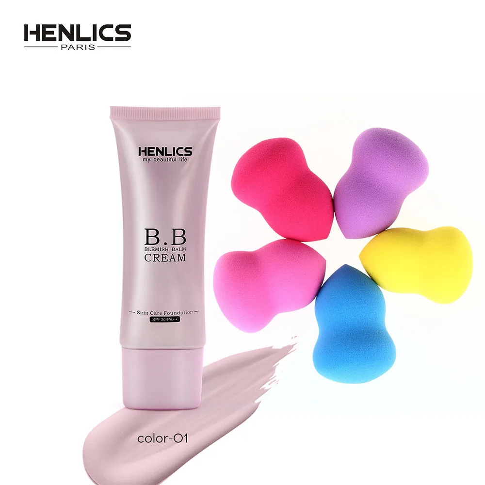 Henlics 30 мл SPF30 + BB крем пуховка для макияжа произвольный цвет отбеливающий