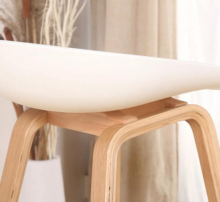 Современный и лаконичный дизайн барный стул из цельной древесины модный