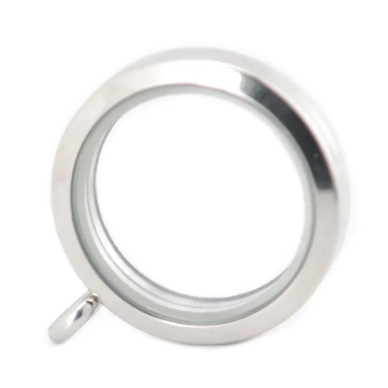 

Matt round magnet 10pcs stainless steel Memory living glass locket , glass pendant floating charms for Women