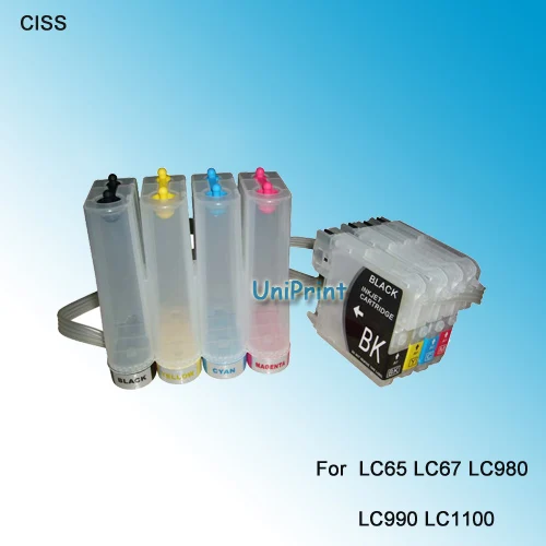 Система непрерывной подачи чернил ciss для Brother LC65 LC67 LC980 LC990 MFC6490W 290C 490CW 145 J410W/J415W/J615W |