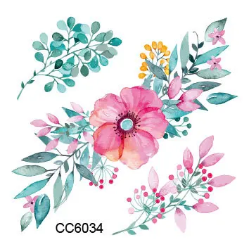 Наклейки для татуировок водонепроницаемые цветок 6*6 см сексуальные мужчин и