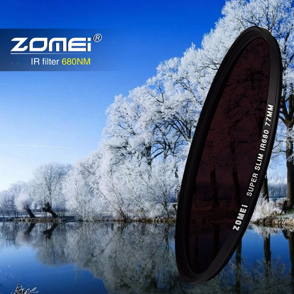 Zomei Infrared IR filter 680nm 720nm 760nm 850nm 950nm 37mm 49mm 52mm 58mm 67mm 72mm 82mm for SLR DSLR camera lens |