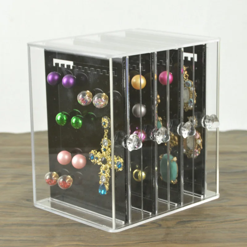 New Acrylic Drawer Design Jewelry Box High Quality Earring Necklace Storage Organizer Pendant Locket Jewellery Stand Case Clear