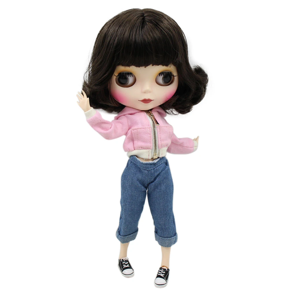 Кукла Blyth ICY DBS для серии № BL950 с перекрестными глазами черные короткие волосы