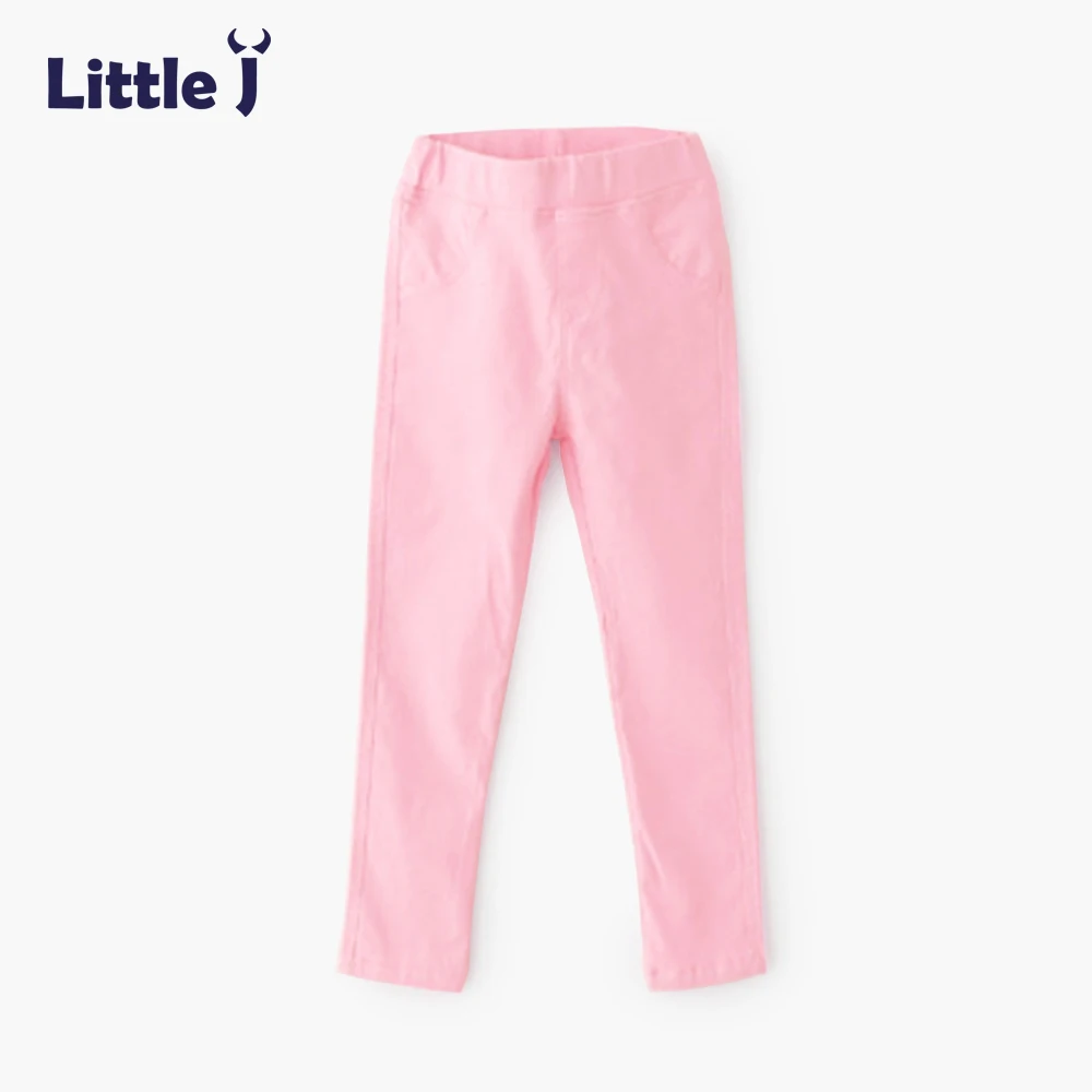 Леггинсы для девочек Little J ярких цветов Детские хлопковые облегающие