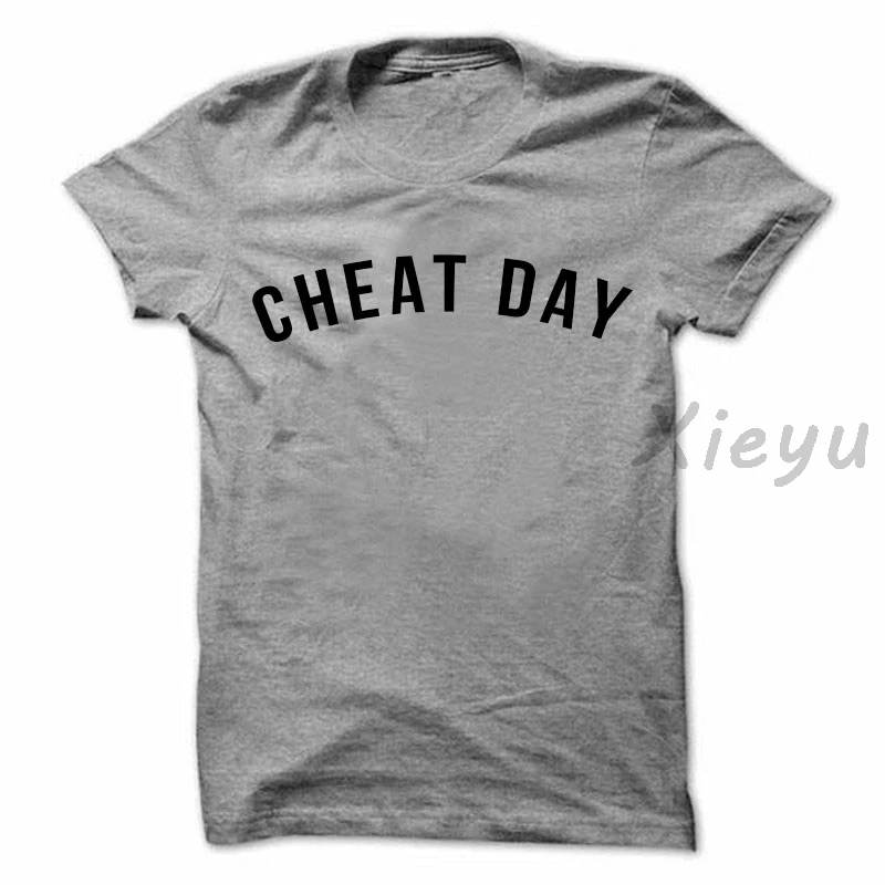 Футболка Cheat Day диета забавная еда унисекс футболка топ футболка|Футболки| |