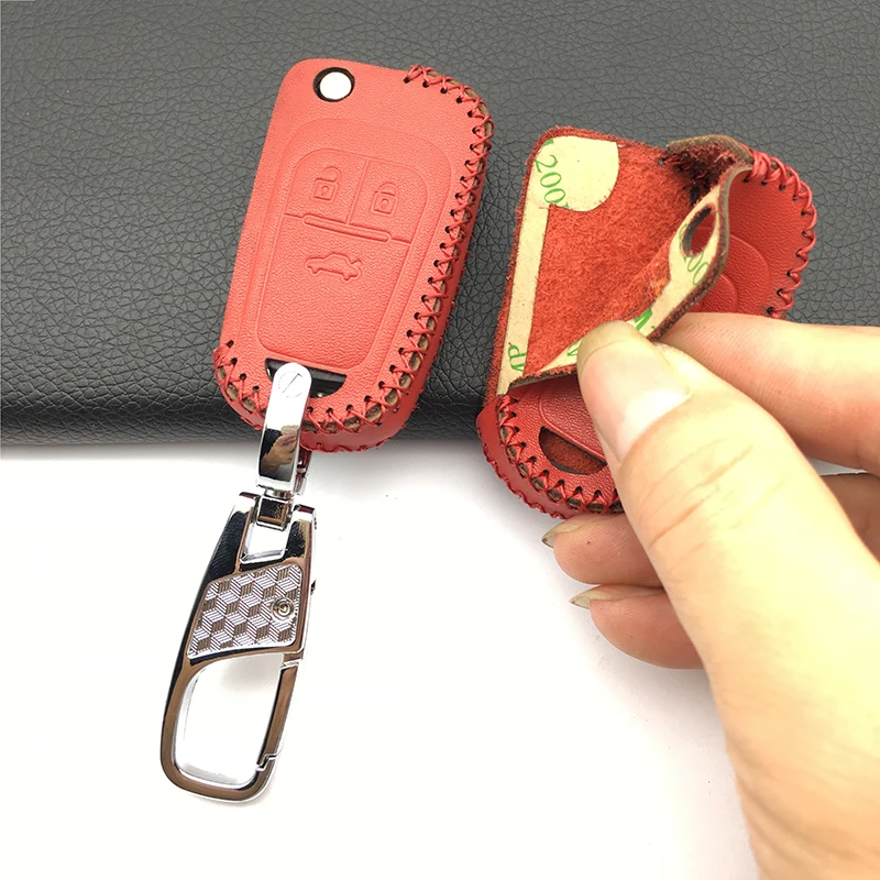 Кожаный чехол для ключей Chevrolet Cruze fit Buick Opel Vauxhall Astra Corsa Antara Meriva Insignia fob|Футляр