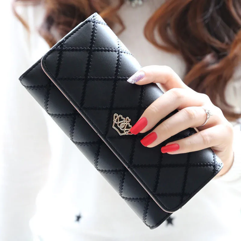 

Fashion Women Leather Bifold Wallet Clutch Card Holders Purse Lady Long Handbag