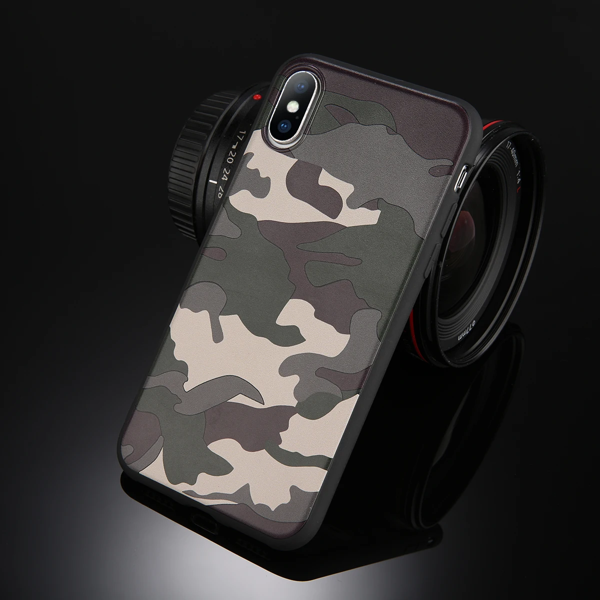 Зеленый Moskado военный камуфляжный чехол для iPhone 11 Pro Max 6 6S 7 8 Plus X XR XS Max чехол армейский зеленый камуфляж мягкий ТПУ чехол для телефона - Цвет: Зеленый