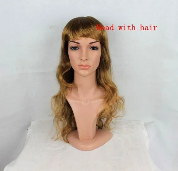 Реалистичная женская голова манекен с волосами для шляпки солнцезащитные очки