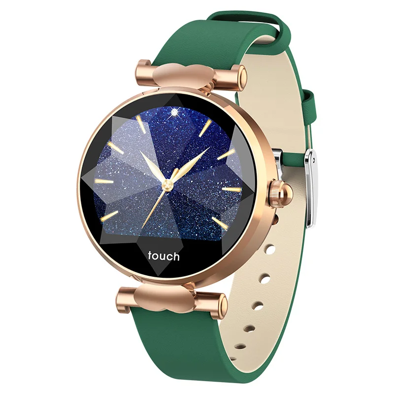 Gold Green B80 женские Смарт-часы, водонепроницаемые, мониторинг сердечного ритма, шагомер, Bluetooth, для Android, IOS, фитнес-браслет, женские умные часы - Цвет: Gold Green
