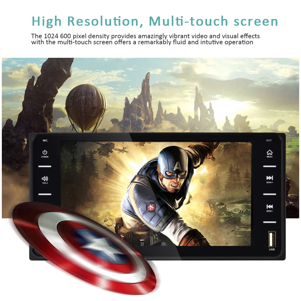 Автомагнитола Camecho 2 Din Автомобильный мультимедийный плеер 7 ''Авторадио Android