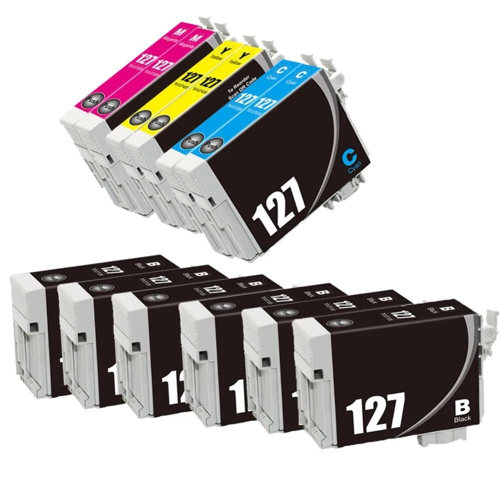 12 шт. картридж с чернилами 127 совместимый Epson Stylus NX625 NX530 633 630 635|ink cartridge|compatible ink