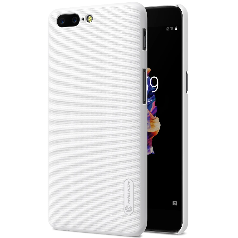 case for oneplus 5 cover 5.5 inch NILLKIN Frosted PC Plastic hard back + Screen Protector one plus |