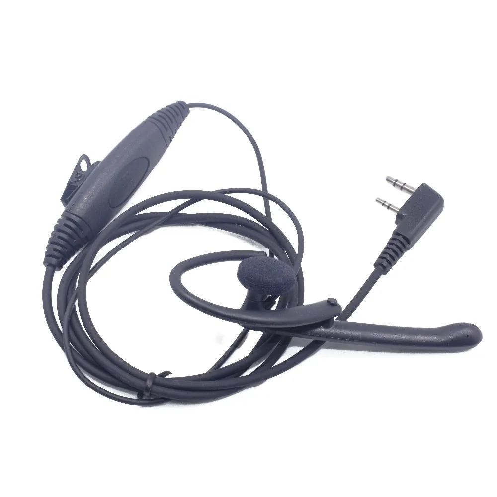 2 шт. ABBREE 2 Pin ушной бар микрофон для наушников PTT гарнитура для Baofeng Радио UV-5R 777 S 888 S TYT приемопередатчик 2way Радио рация