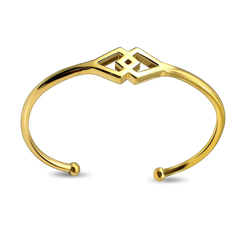 Новый популярный регулируемый браслет из нержавеющей стали цвет: золото/серебро