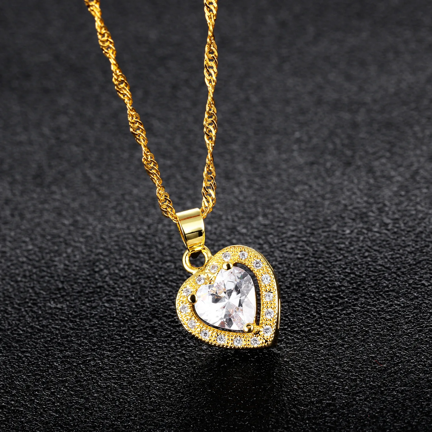 Ожерелье с подвеской модное женское ожерелье из массивного камня кристаллами и