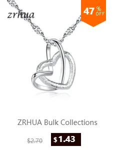 ZRHUA 1 шт. высокое качество блестящие подвески ожерелья для женщин ювелирные изделия Романтический Кристалл Стразы 925 пробы Серебряный Кулон Bijoux