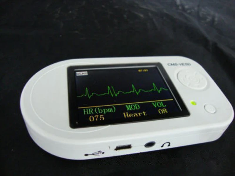 Медицинское оборудование CMS-VESD Fonendoscopio Визуальный Электронный стетоскоп с ECG, PR, SPO2 ПК программное обеспечение и данные обзора