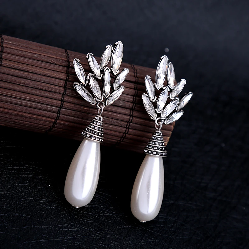 Женские винтажные серьги гвоздики с искусственным жемчугом|fashion stud earrings|stud