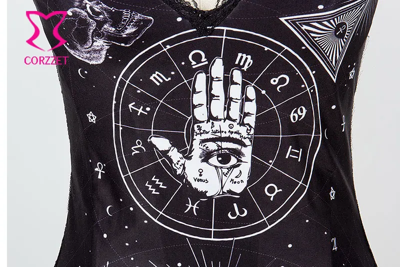 Корсет с принтом глаз ладони для женщин корсет чашками пуш ап соблазнительное