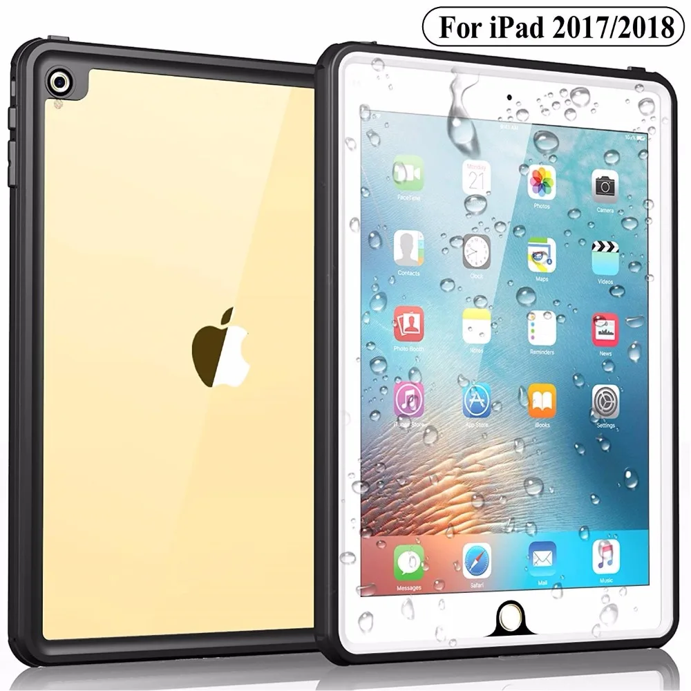 

For iPad 2017/2018 Waterproof Case Shockproof Dustproof with Built-in Screen Full-Body Rugged Protective Case for iPad 9.7"