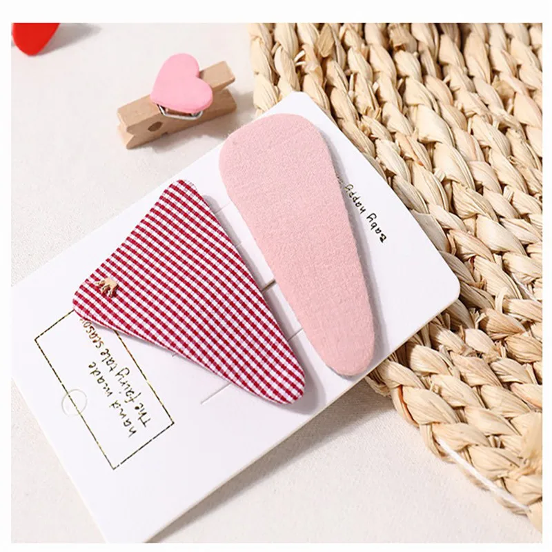 2 шт./партия милая простая скатерть зажим для волос девочек Корейская принцесса