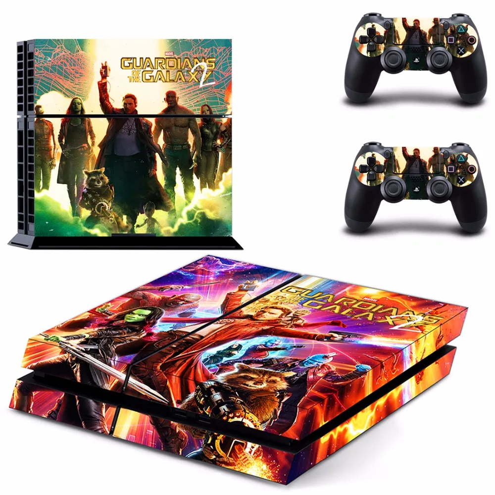 PS4 наклейка на всю кожу лицевые панели стражи Galaxy Vol. 2 для консоли и контроллера Sony