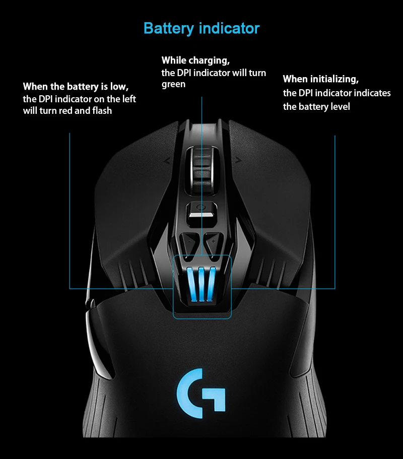 Беспроводная игровая мышь logitech G903 LIGHTSPEED 2,4 Ghz для ноутбука, геймера, настоящая оптическая мышь 12000 dpi, эргономичная, официальный тест агентства
