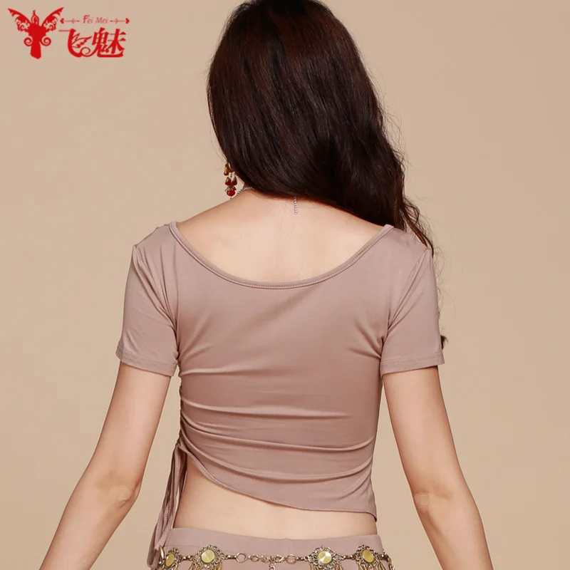 Женский костюм для танца живота футболка из модала с коротким рукавом и кулиской