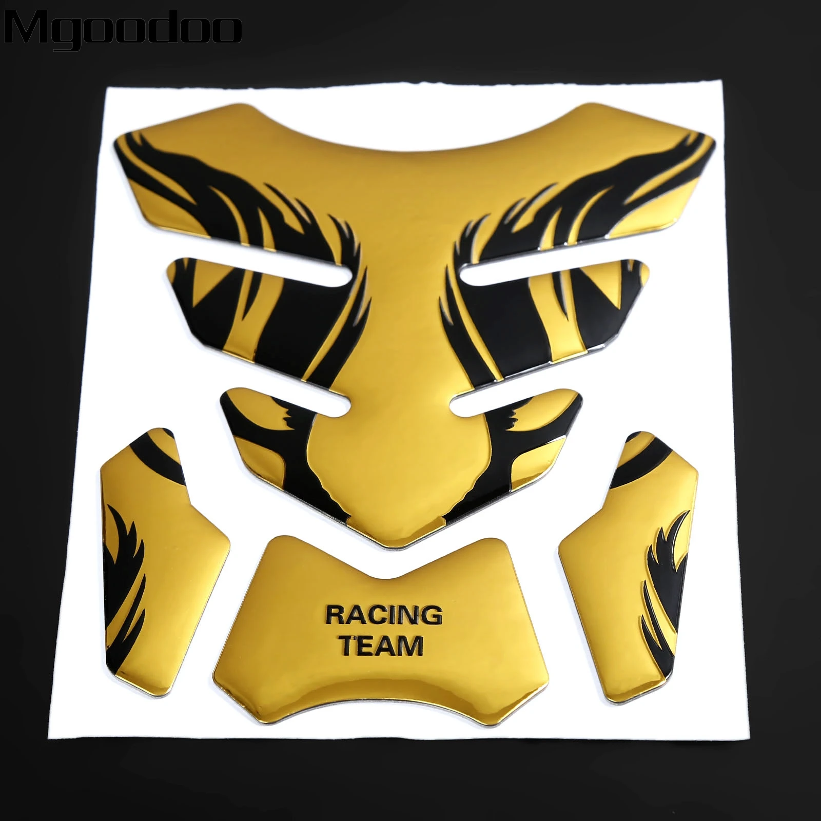 Золотая мотоциклетная 3d наклейка на бак топлива и масла защитная универсальная