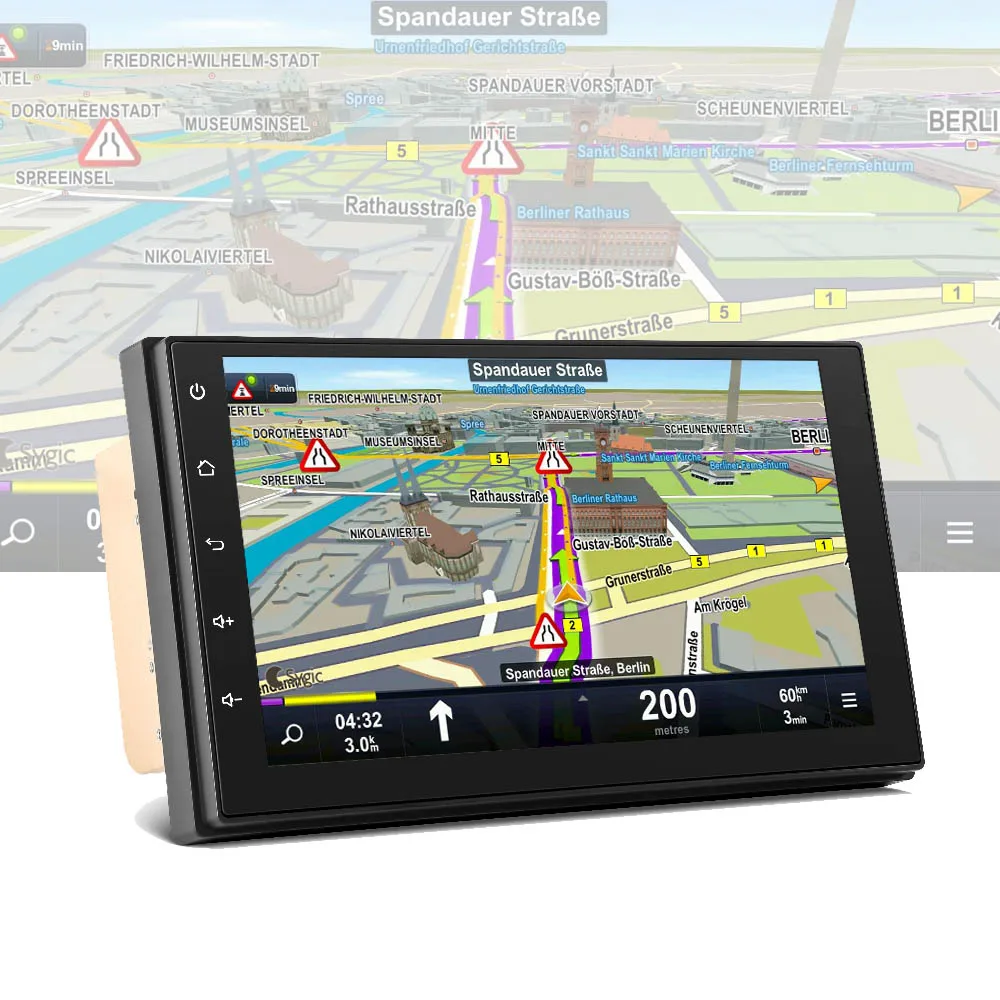 12 В в 2 Din Автомобильный Радио gps навигация Android 8 1 четырехъядерный автомобильный USB