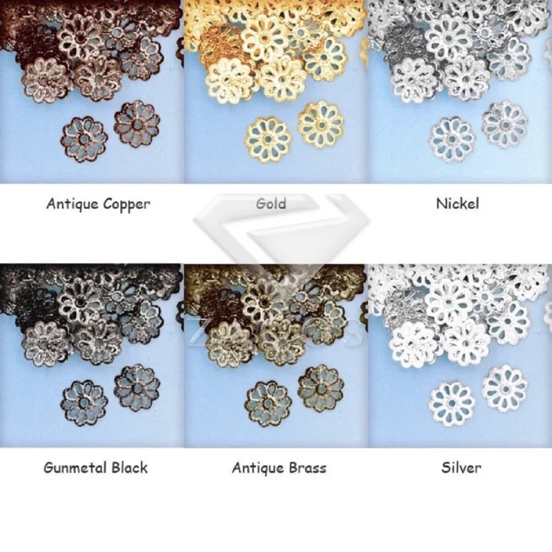 Заглушки для бусин с цветами 200x350 мм 20 г около 1 5 8 шт.|bead caps|jewelry findingsflower bead caps |