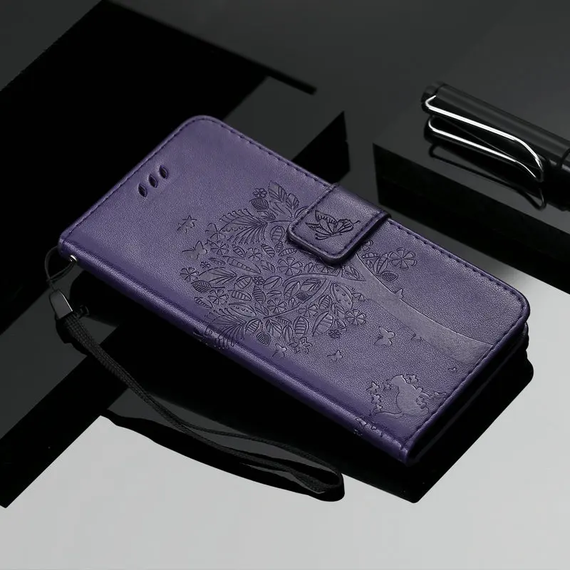 Роскошный чехол с откидной крышкой для Motorola Moto G7 3D кошкой и деревом Play Чехол G 7 Plus +