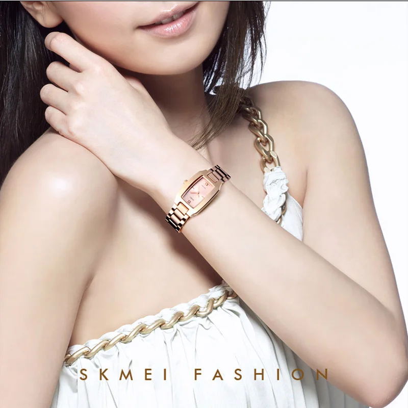 

Luxury Steel Quartz Watch Women Clock Gold Ladies Casual Wrist watch Relogio Feminino Waterproof Digital Dress Watches SKMEI