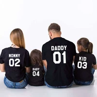 family look matching outfits father and son big letter man dad baby summer fathers day clothing t shirt for mom and me clothes