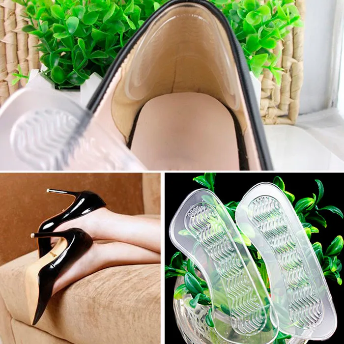 1 пара силиконовых мягких вкладышей для пятки удобные подушечки ухода за ногами