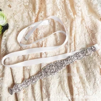 s161 handmade beaded luxury wedding bride waist belt imported diamond pearl